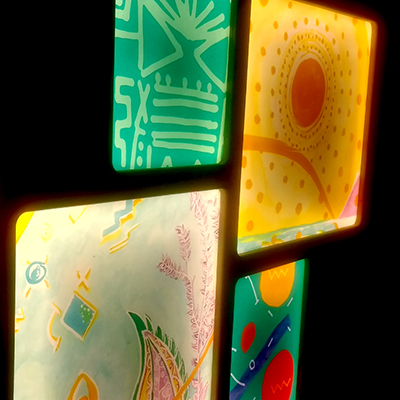winnicott light boxes by bread art collective